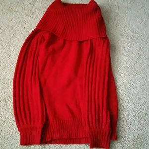 Red chunky sweater